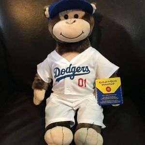 Build a Bear monkey with Dodgers outfit